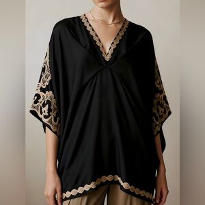 Yoanna Baraschi 100% silk embroidered top - S‎